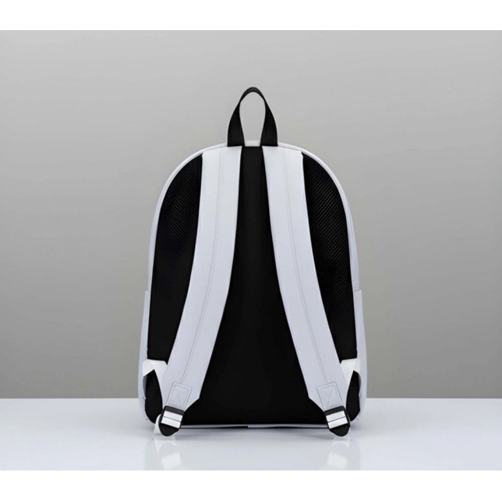 Modish Unisex PU Leather Solid Medium Zipper Backpack
