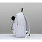 Modish Unisex PU Leather Solid Medium Zipper Backpack