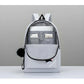 Modish Unisex PU Leather Solid Medium Zipper Backpack