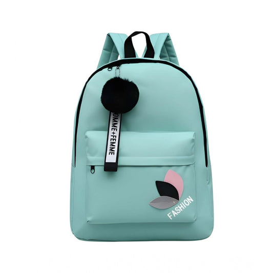 Modish Unisex PU Leather Solid Medium Zipper Backpack