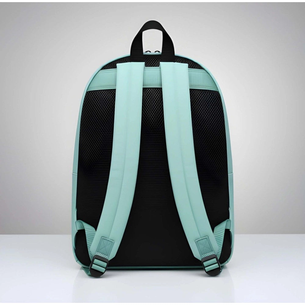 Modish Unisex PU Leather Solid Medium Zipper Backpack