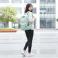 Modish Unisex PU Leather Solid Medium Zipper Backpack