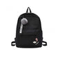 Modish Unisex PU Leather Solid Medium Zipper Backpack
