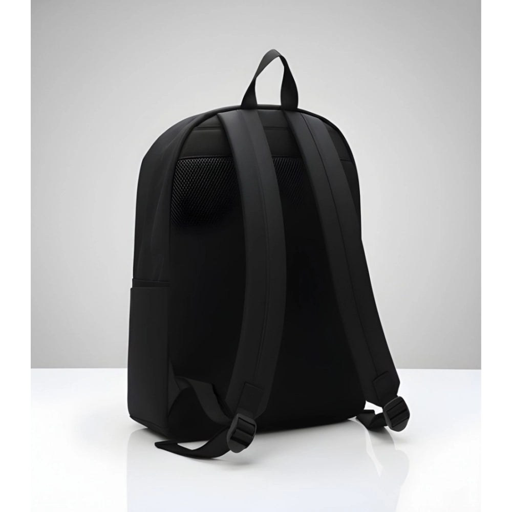Modish Unisex PU Leather Solid Medium Zipper Backpack