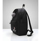 Modish Unisex PU Leather Solid Medium Zipper Backpack