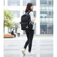 Modish Unisex PU Leather Solid Medium Zipper Backpack
