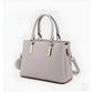 Snazzy Women's PU Leather Solid Shoulder Zipper Handbag