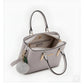 Snazzy Women's PU Leather Solid Shoulder Zipper Handbag