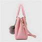 Snazzy Women's PU Leather Solid Shoulder Zipper Handbag