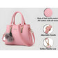 Snazzy Women's PU Leather Solid Shoulder Zipper Handbag