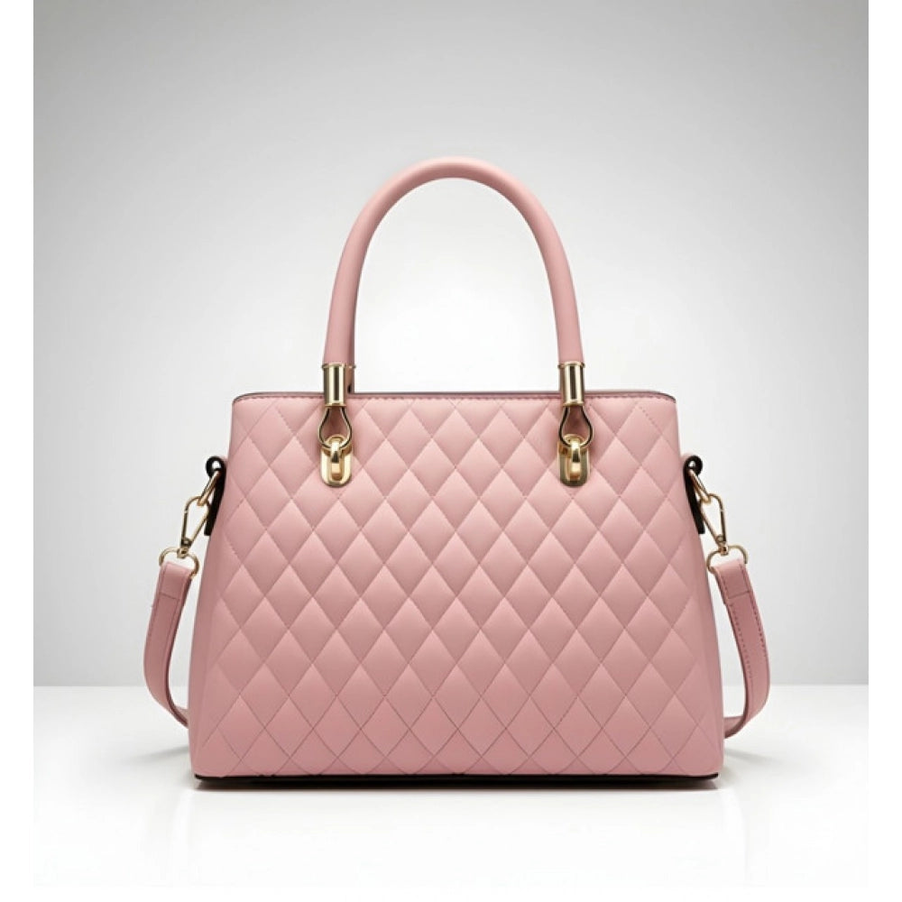 Snazzy Women's PU Leather Solid Shoulder Zipper Handbag