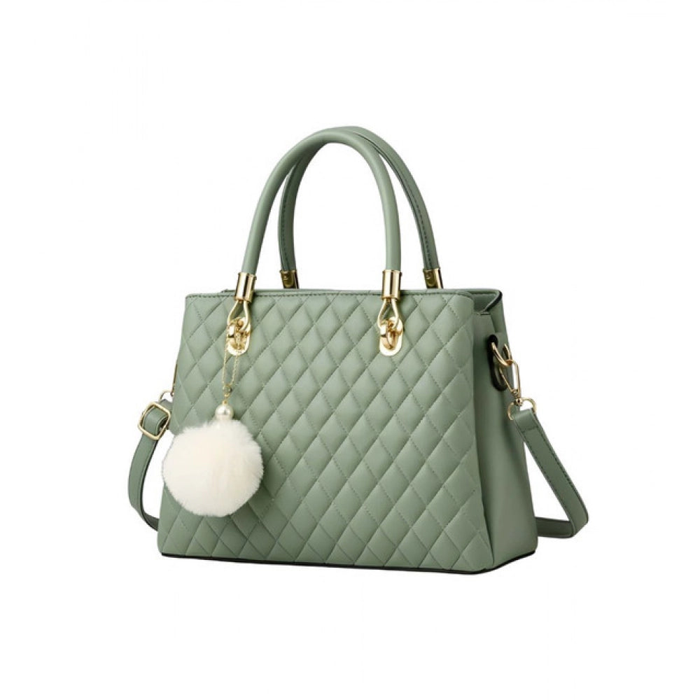 Snazzy Women's PU Leather Solid Shoulder Zipper Handbag