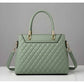 Snazzy Women's PU Leather Solid Shoulder Zipper Handbag