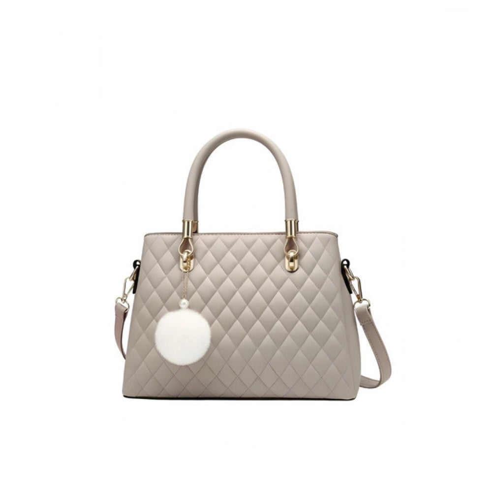 Snazzy Women's PU Leather Solid Shoulder Zipper Handbag