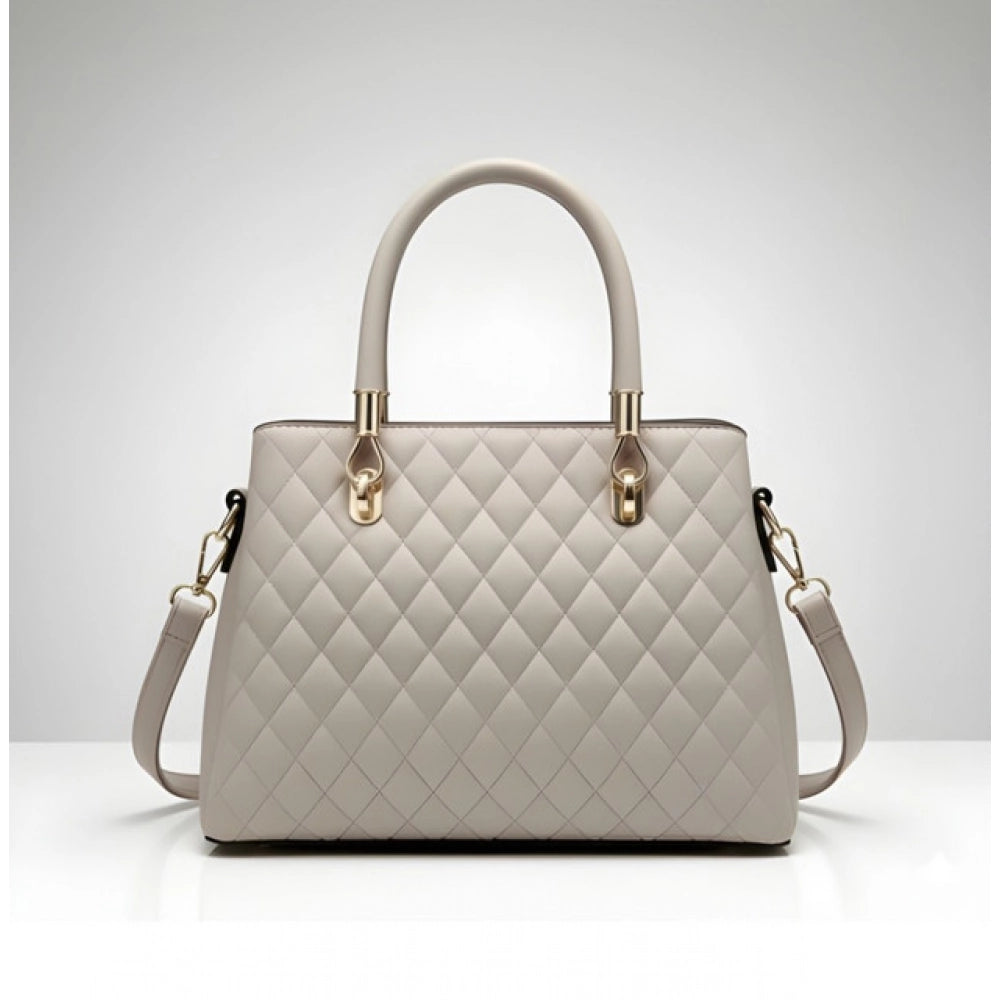 Snazzy Women's PU Leather Solid Shoulder Zipper Handbag