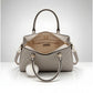Snazzy Women's PU Leather Solid Shoulder Zipper Handbag