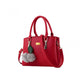 Snazzy Women's PU Leather Solid Shoulder Zipper Handbag