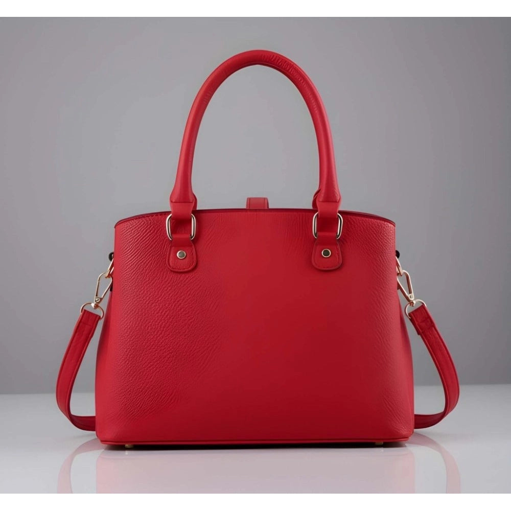 Snazzy Women's PU Leather Solid Shoulder Zipper Handbag