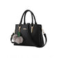 Snazzy Women's PU Leather Solid Shoulder Zipper Handbag