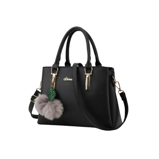 Snazzy Women's PU Leather Solid Shoulder Zipper Handbag