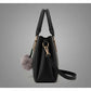 Snazzy Women's PU Leather Solid Shoulder Zipper Handbag
