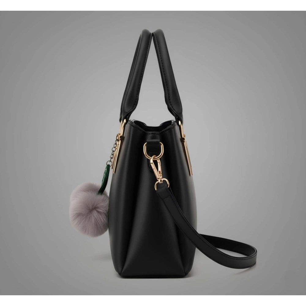 Snazzy Women's PU Leather Solid Shoulder Zipper Handbag