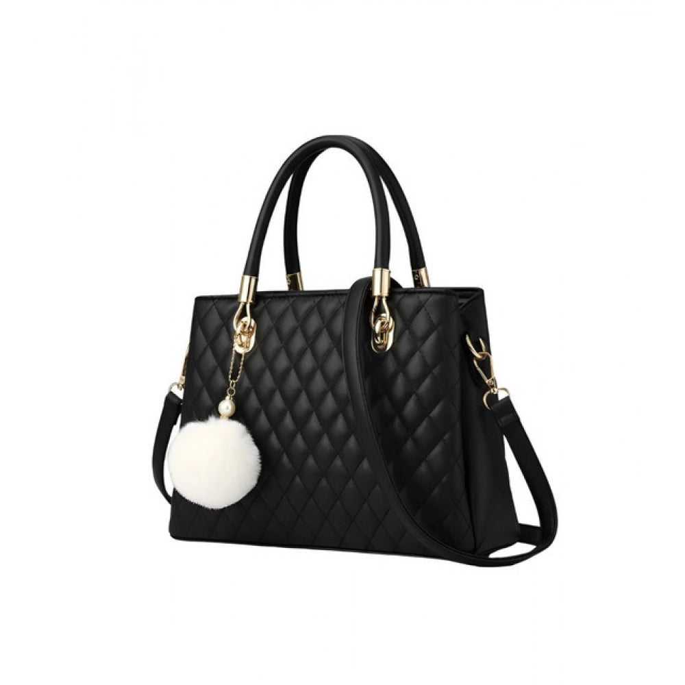 Snazzy Women's PU Leather Solid Shoulder Zipper Handbag