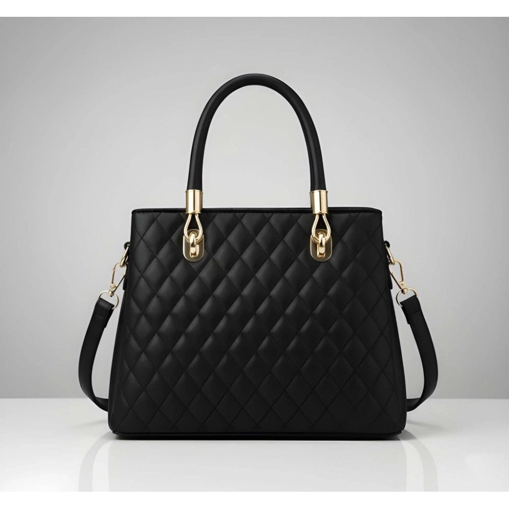 Snazzy Women's PU Leather Solid Shoulder Zipper Handbag