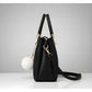 Snazzy Women's PU Leather Solid Shoulder Zipper Handbag