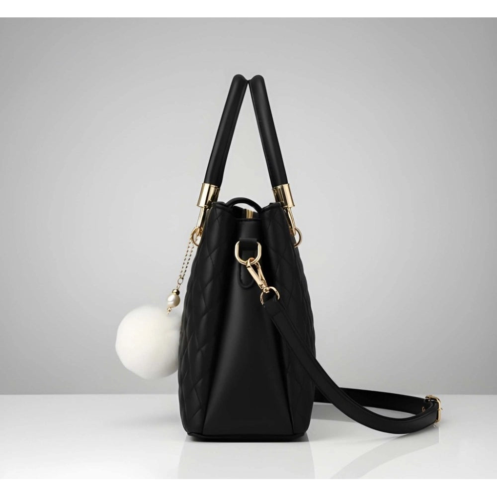Snazzy Women's PU Leather Solid Shoulder Zipper Handbag