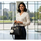Snazzy Women's PU Leather Solid Shoulder Zipper Handbag