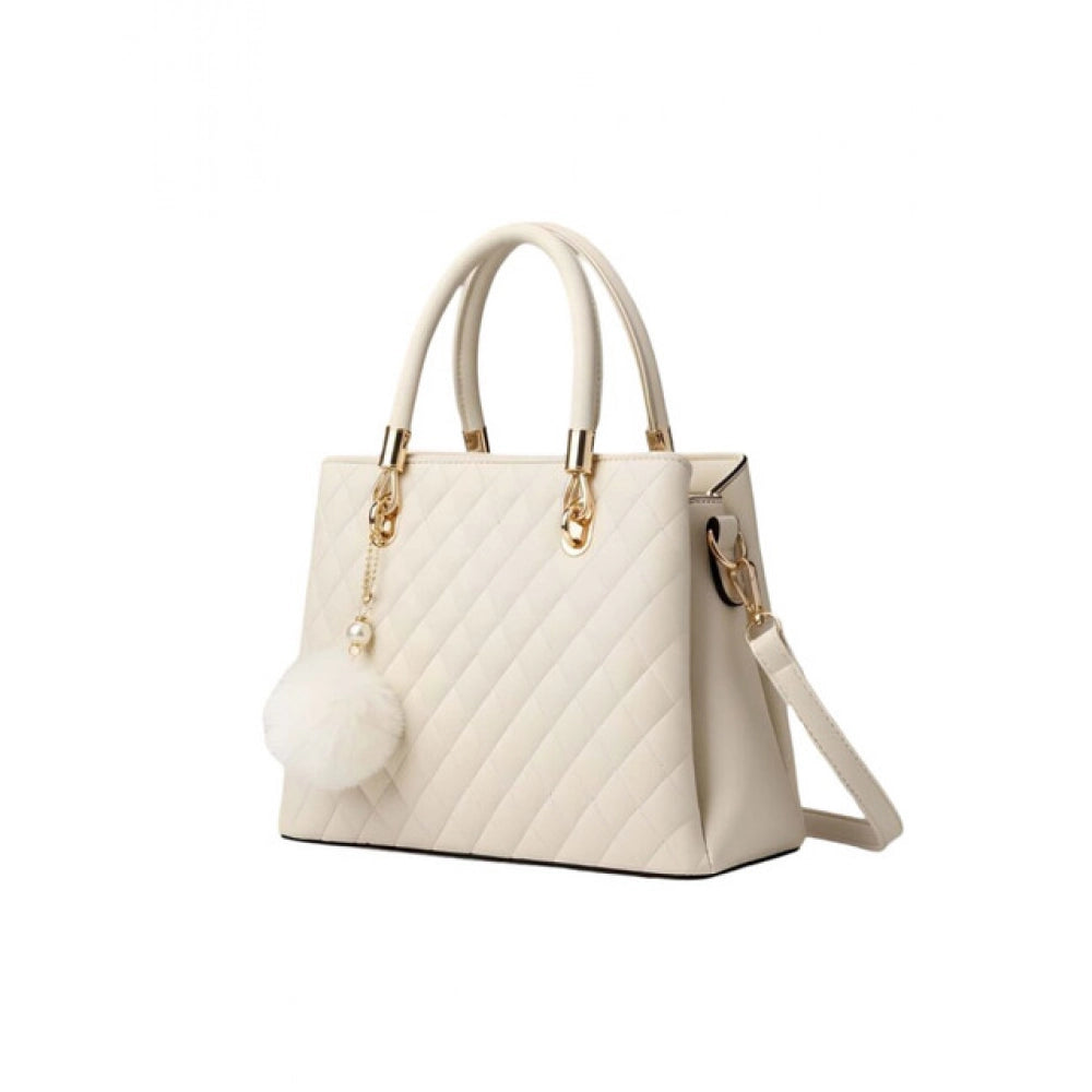 Snazzy Women's PU Leather Solid Shoulder Zipper Handbag