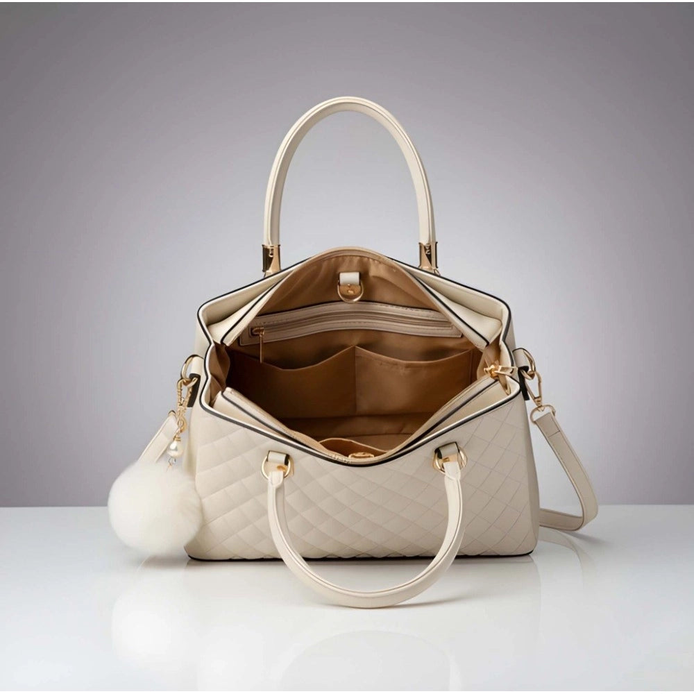 Snazzy Women's PU Leather Solid Shoulder Zipper Handbag