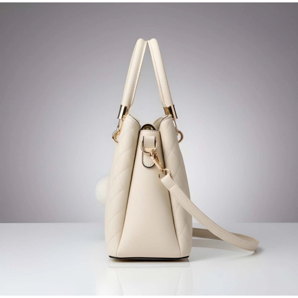 Snazzy Women's PU Leather Solid Shoulder Zipper Handbag