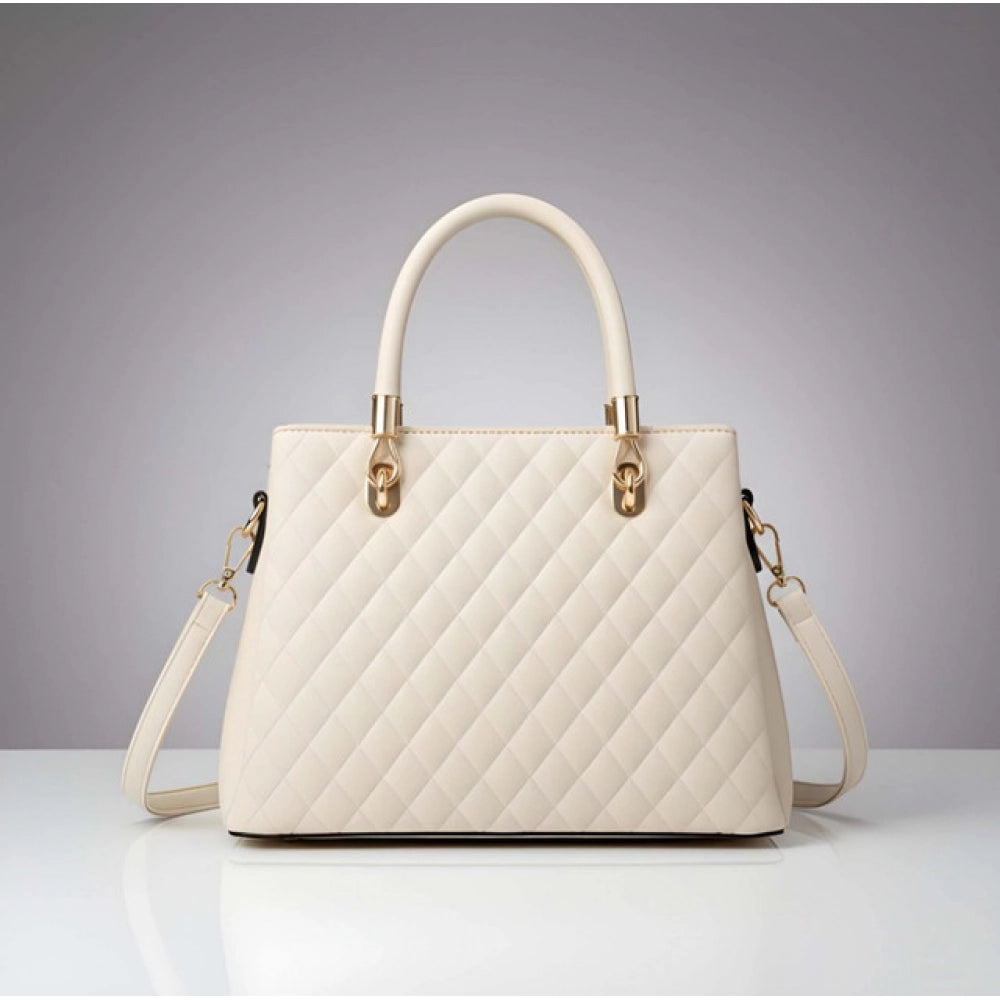 Snazzy Women's PU Leather Solid Shoulder Zipper Handbag