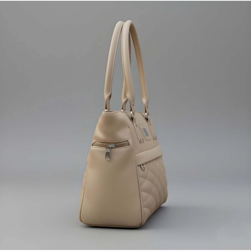 Snazzy Women's PU Leather Solid Shoulder Zipper Handbag