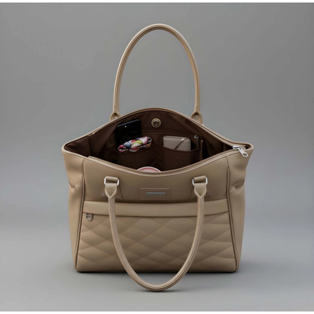 Snazzy Women's PU Leather Solid Shoulder Zipper Handbag