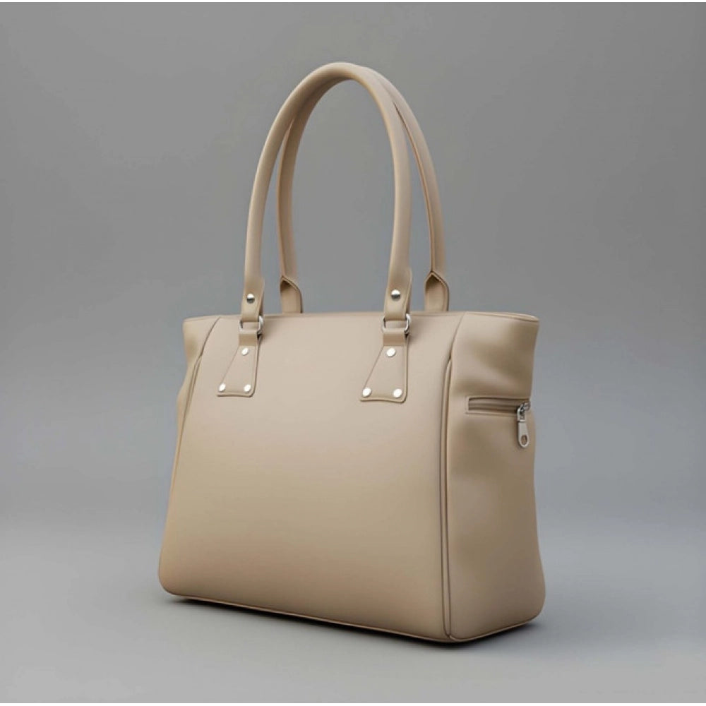 Snazzy Women's PU Leather Solid Shoulder Zipper Handbag