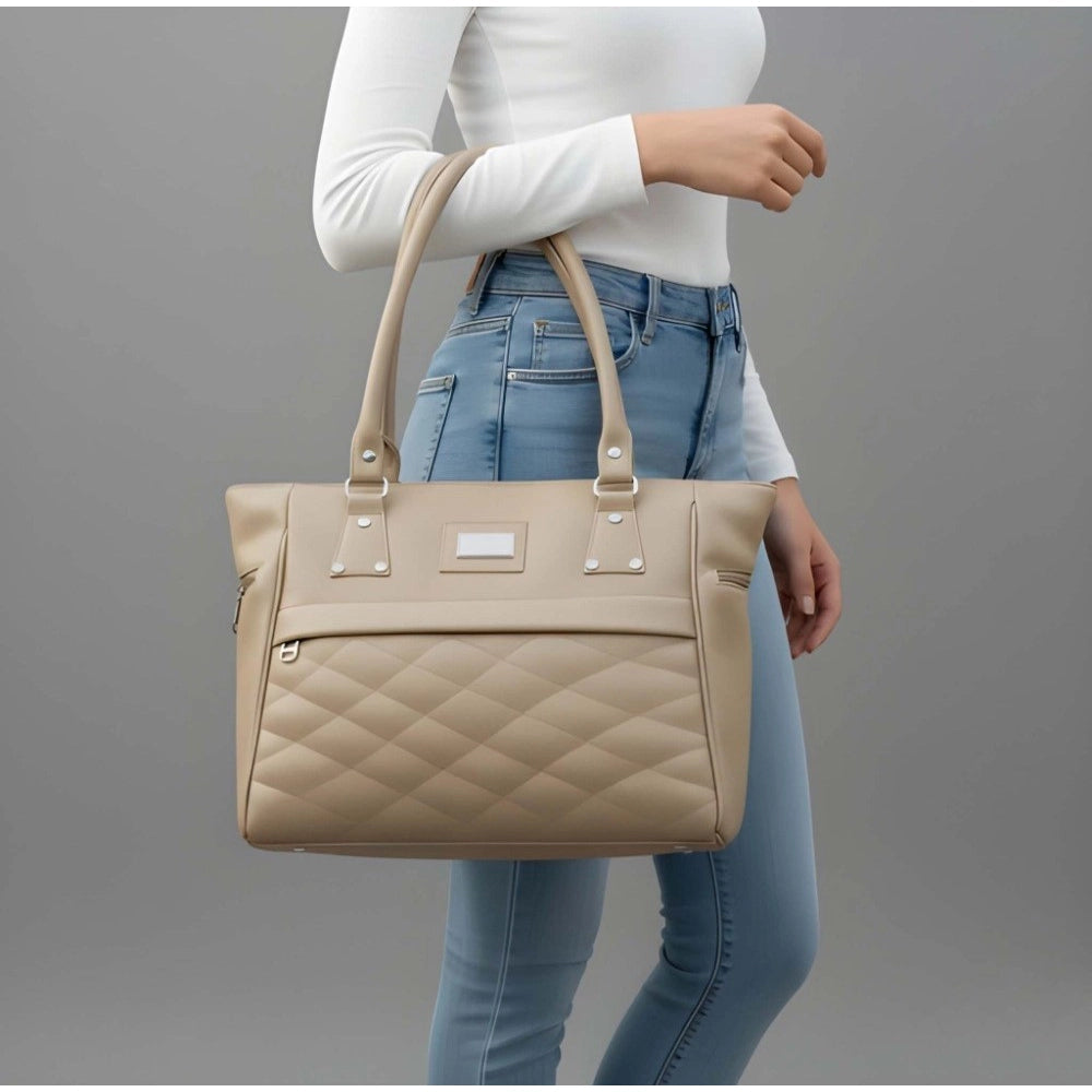 Snazzy Women's PU Leather Solid Shoulder Zipper Handbag