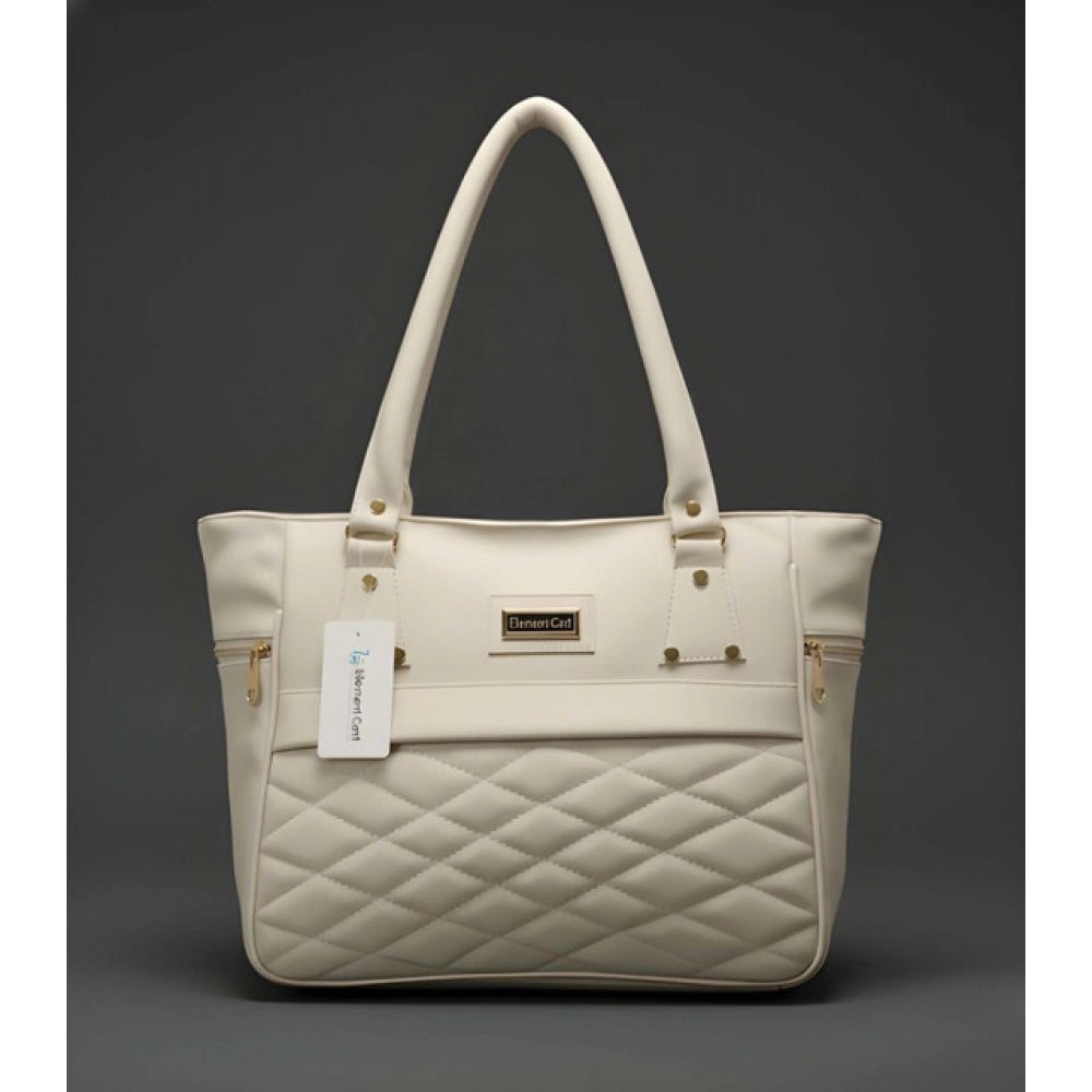 Snazzy Women's PU Leather Solid Shoulder Zipper Handbag