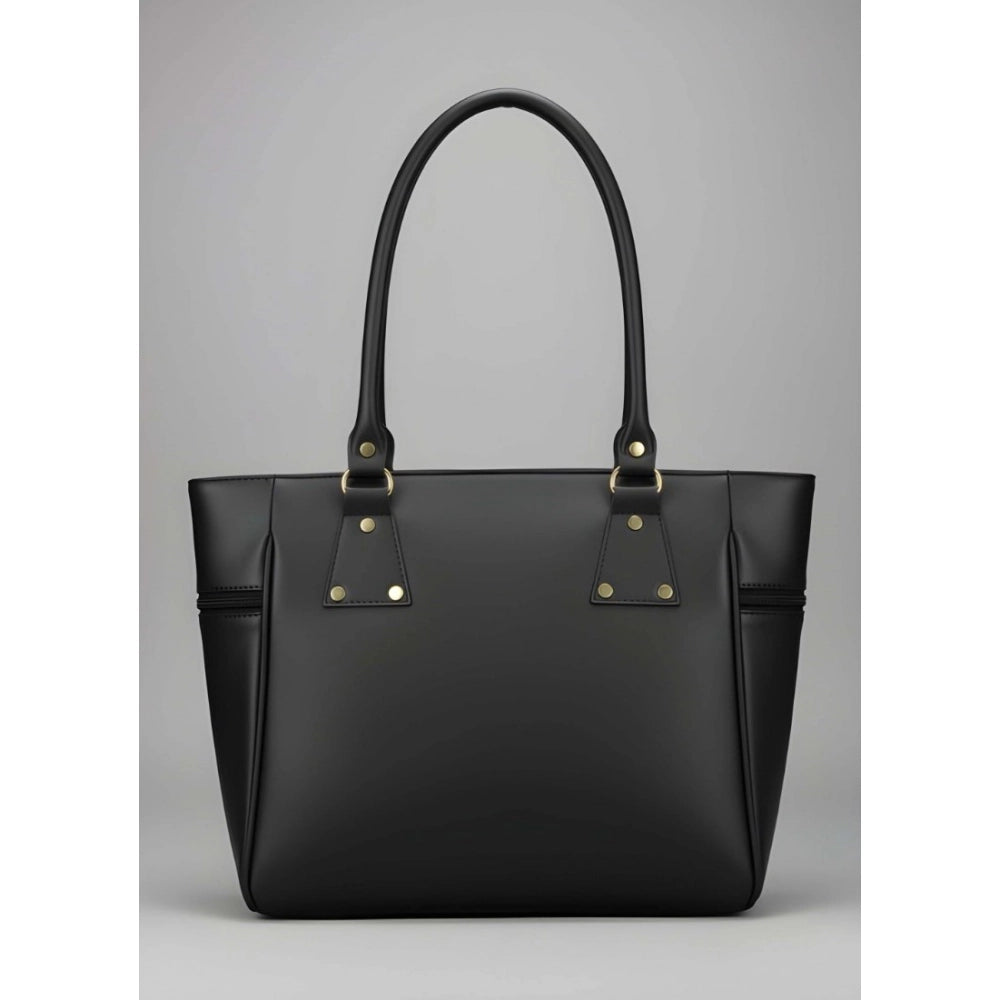 Snazzy Women's PU Leather Solid Shoulder Zipper Handbag