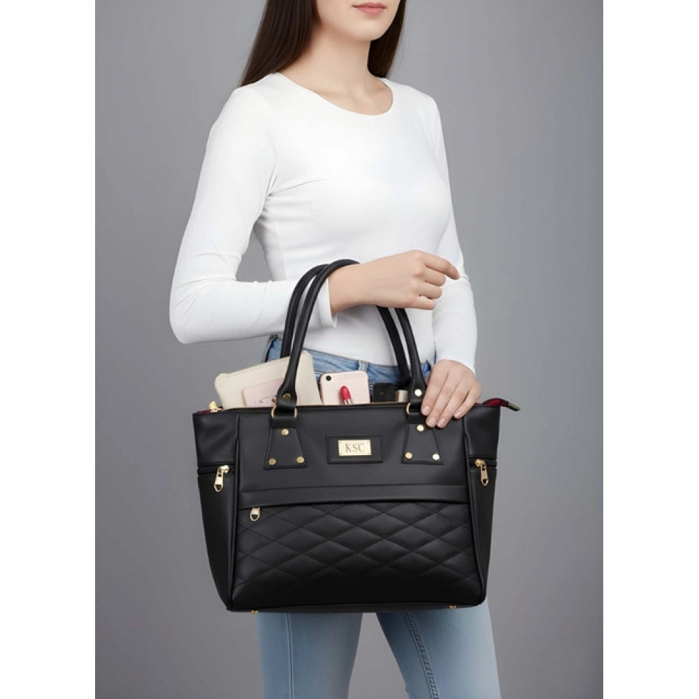 Snazzy Women's PU Leather Solid Shoulder Zipper Handbag