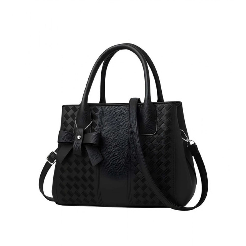 Snazzy Women's PU Leather Solid Shoulder Zipper Handbag
