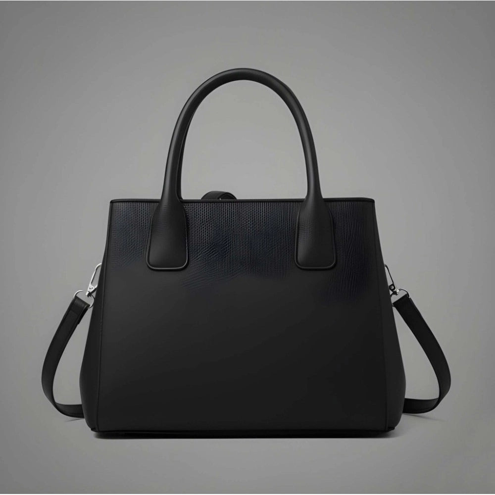 Snazzy Women's PU Leather Solid Shoulder Zipper Handbag