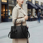Snazzy Women's PU Leather Solid Shoulder Zipper Handbag