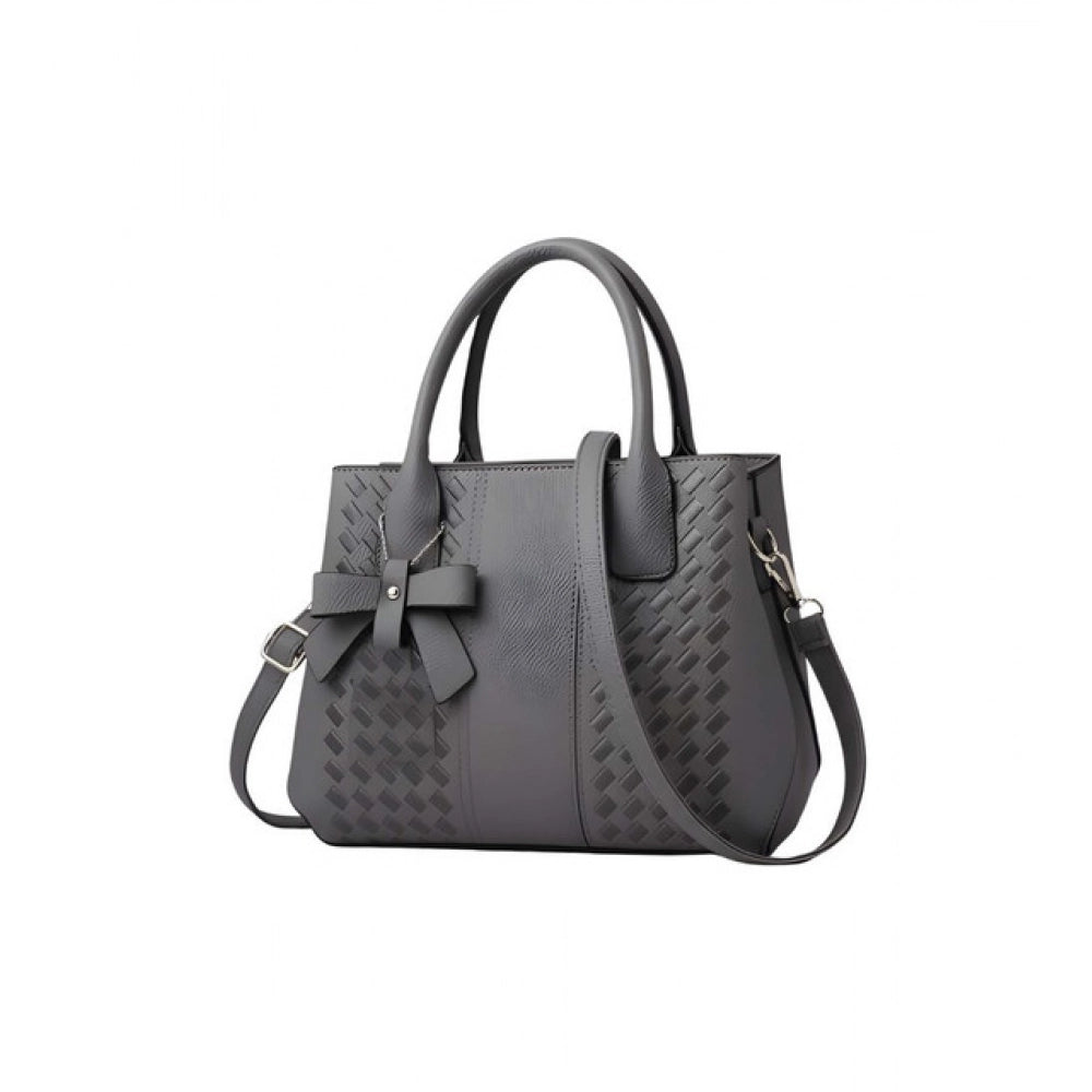 Snazzy Women's PU Leather Solid Shoulder Zipper Handbag