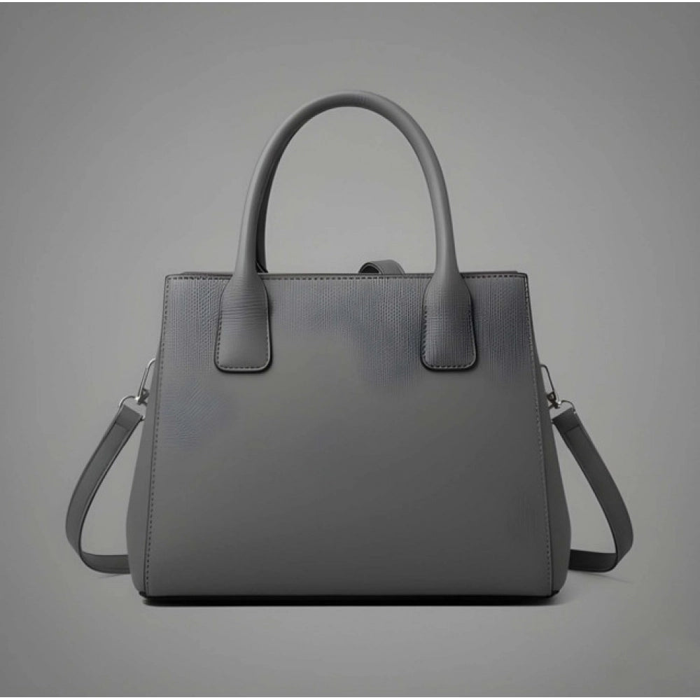 Snazzy Women's PU Leather Solid Shoulder Zipper Handbag