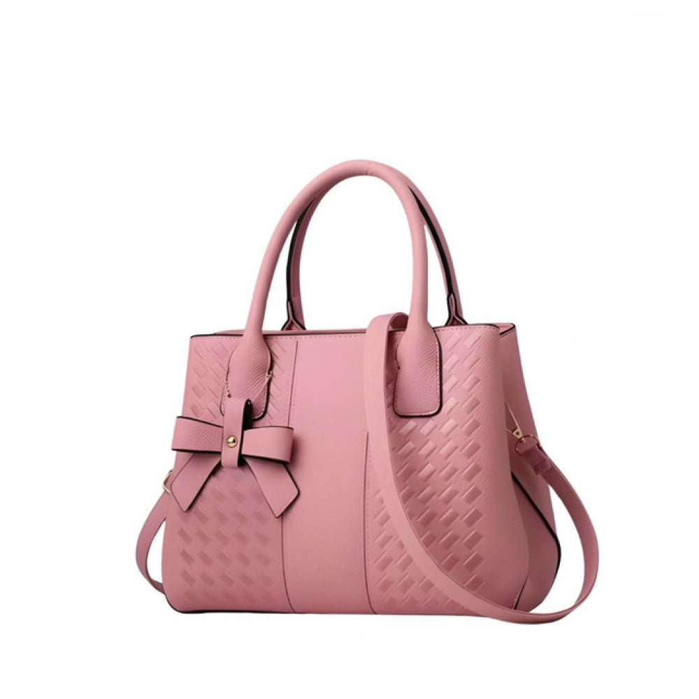 Snazzy Women's PU Leather Solid Shoulder Zipper Handbag