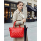 Snazzy Women's PU Leather Solid Shoulder Zipper Handbag