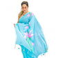 Precious Women's Linen Printed Saree With Blouse Piece